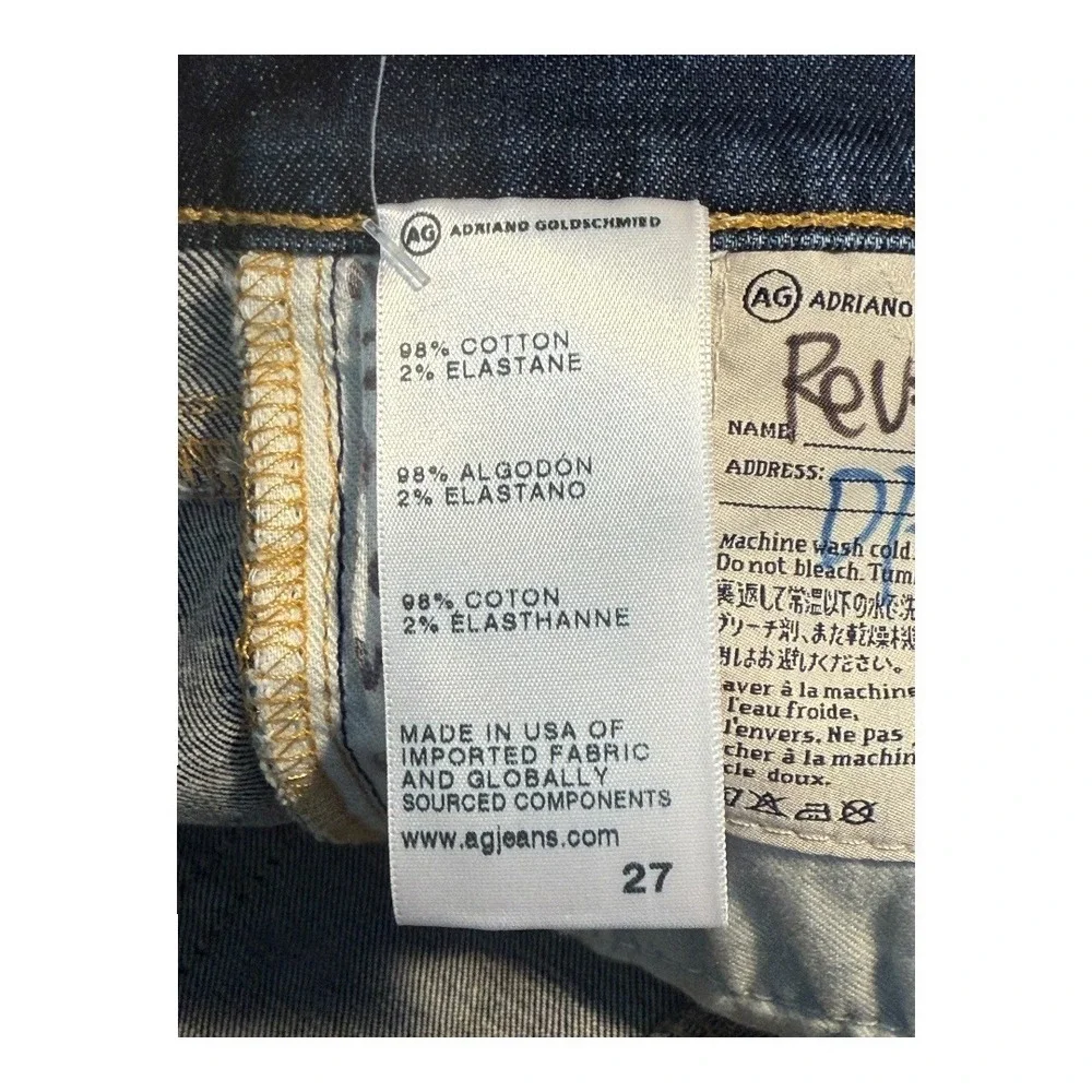 AG Adriano Goldschmied The Legging Ankle Skinny Jeans Dark Wash Size‎ 4 (27) NWT